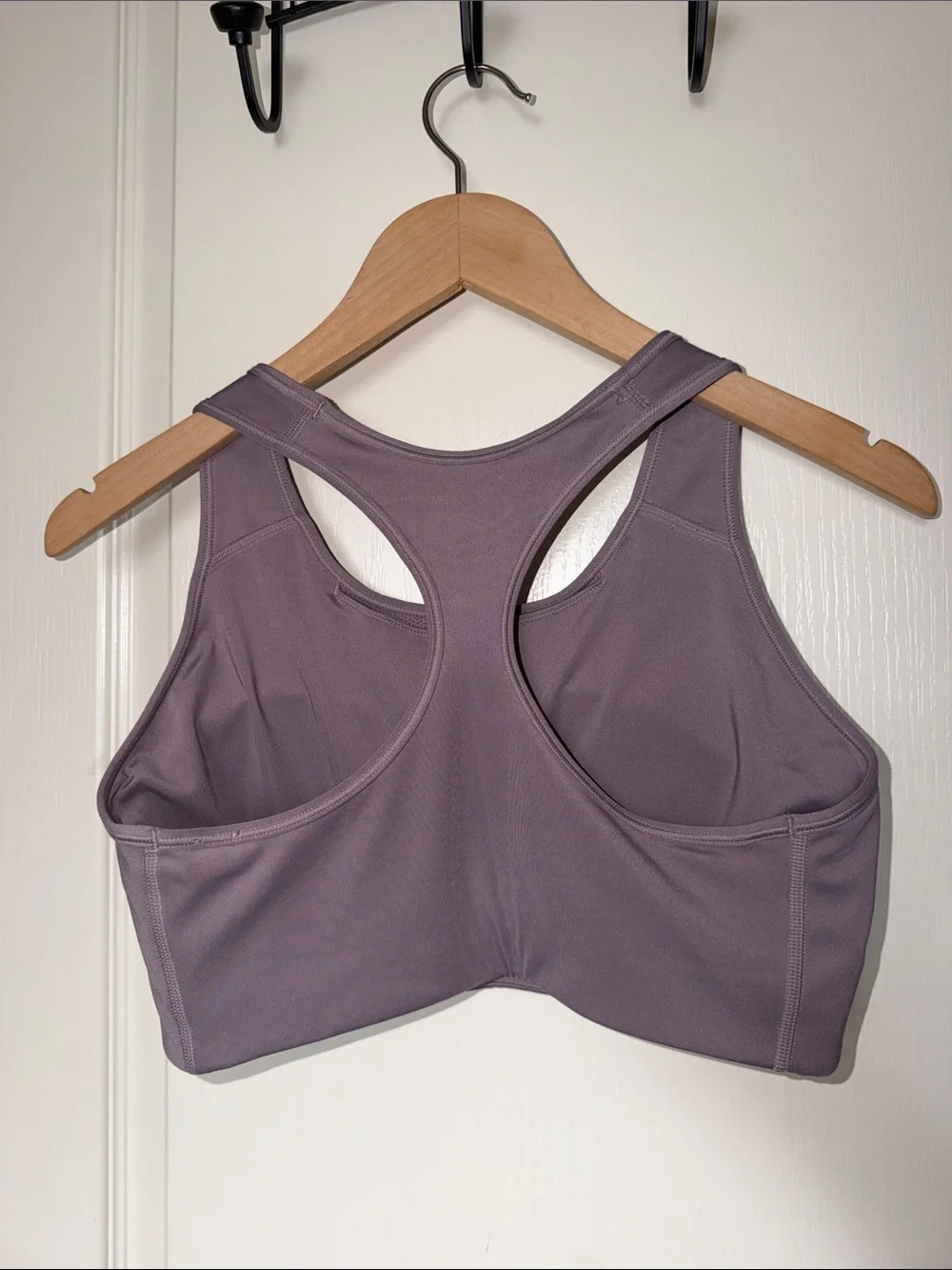 Nike Mauve Racerback Sports Bra with White Swoosh